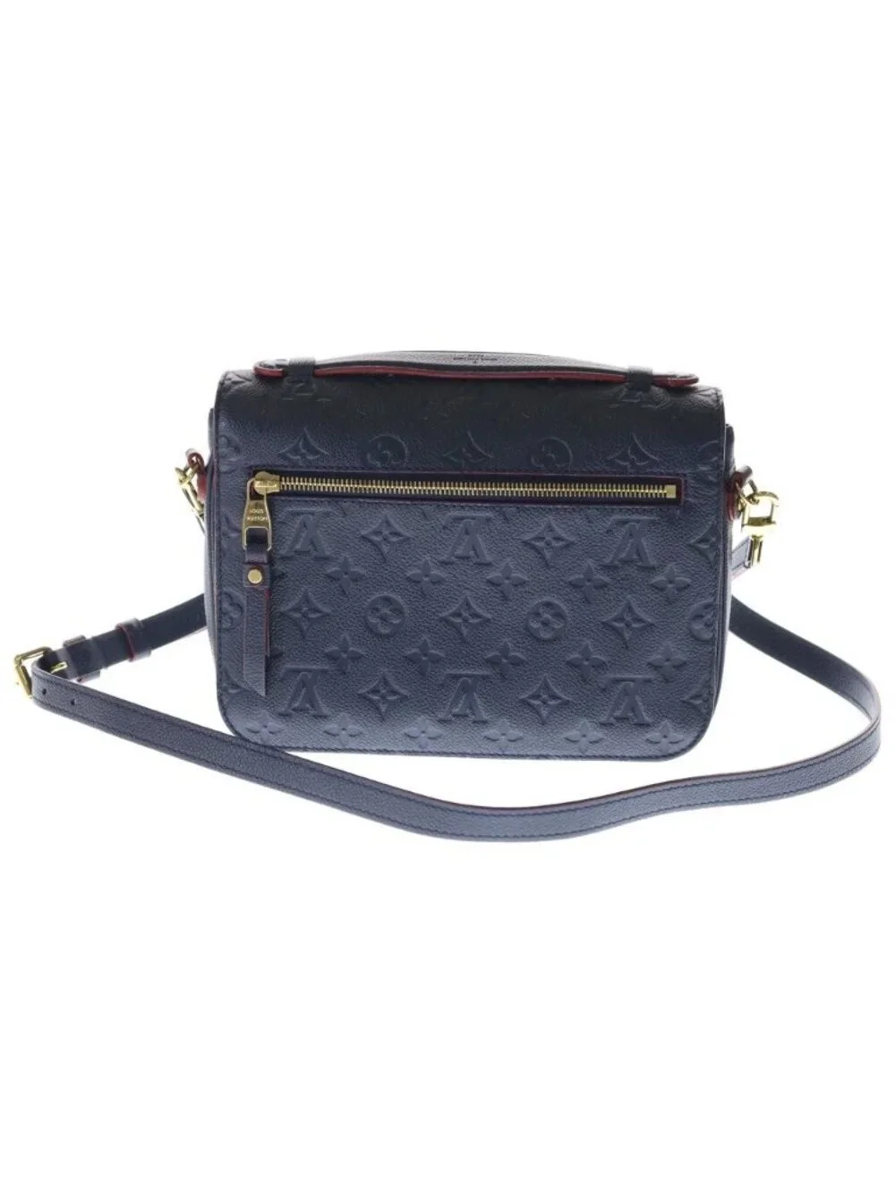 Louis Vuitton Monogram Empreinte Pochette Metis Marine Handbag